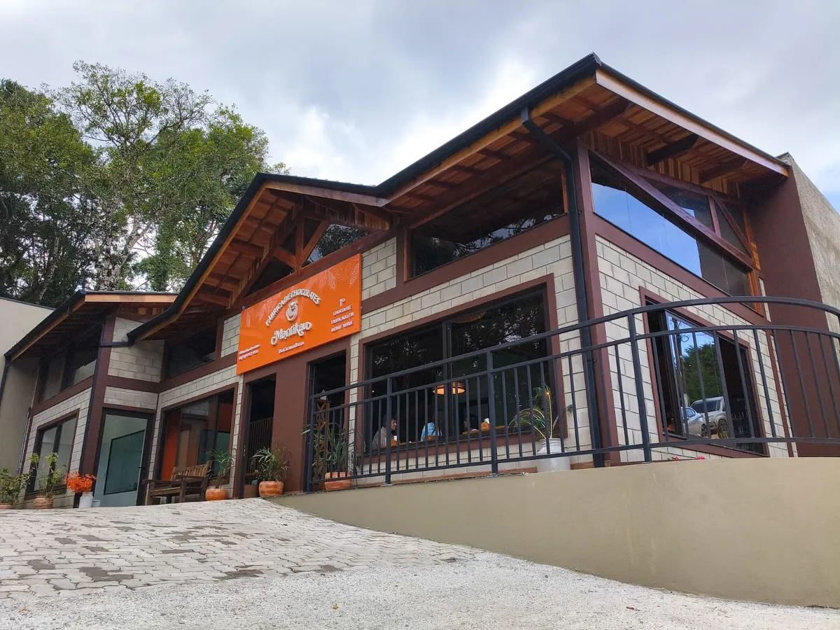 Fachada da Chocolateria Mantikau em Monte Verde